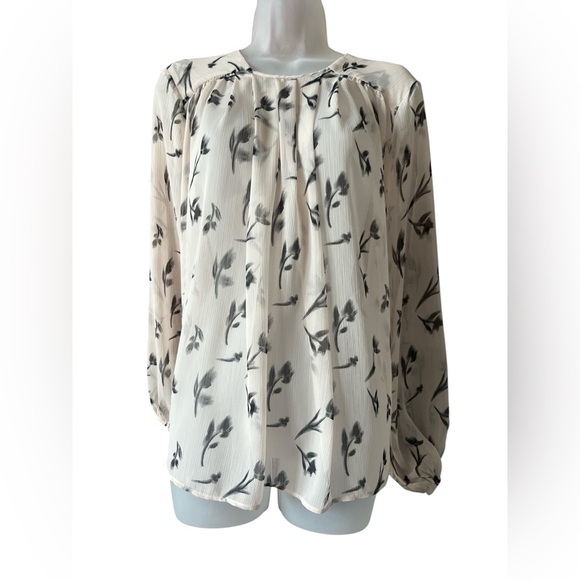 Maeve x Anthropologie Long-Sleeve Pleated Peasant Blouse Medium - Picture 4 of 10